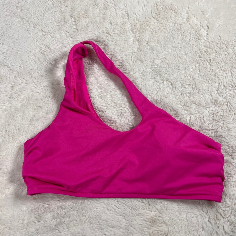 Victoria Womens Secret Hot Pink One Shoulder Bikini Top Swimsuit Size Small NWOT